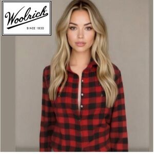 Woolrich Pemberton Women's Black and Red Checkered Shirt